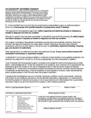fillable online colonoscopy informed consent northwest primary colonoscopy consent form