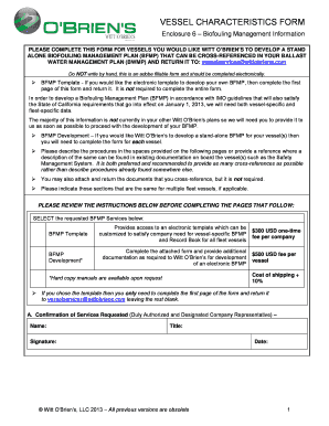 Tyre inspection report template - Enclosure 6 Biofouling Management Information