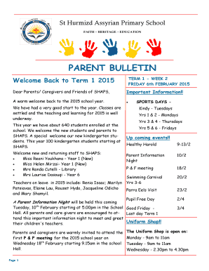 Term 1 - Week 2 - St Hurmizd Assyrian Primary School - shaps nsw edu