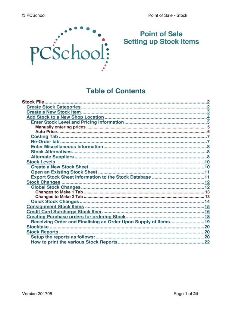 Fillable Online Point of Sale Stock Fax Email Print pdfFiller