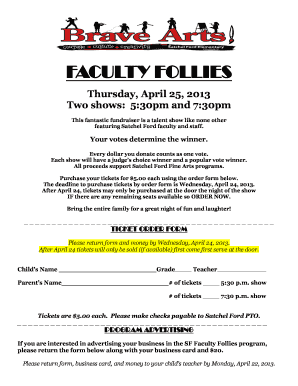 A letter introducing yourself - FACULTY FOLLIES - Satchel Ford Elementary PTO - sfpto