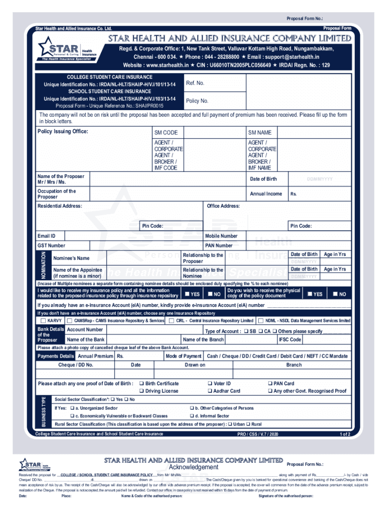 Fillable Online Star Health Claim Form Pdf Fax Email Print pdfFiller