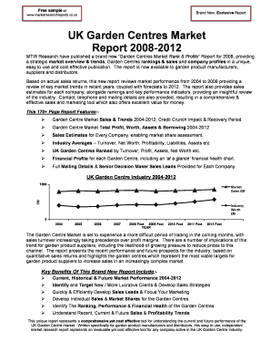 UK Garden Centres Market Report 2008-2012