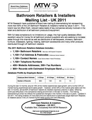 Bathroom Retailers & Installers