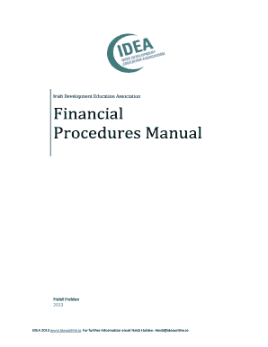 Financial Procedures Manual - The Irish Development Education ... - ideaonline