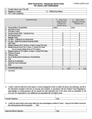 USFS Cost Comparison Worksheet FS-6500-b6b - gacc nifc