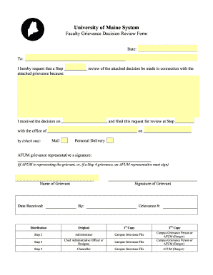 Timeline template word - University of Maine System Faculty Grievance Decision - afum