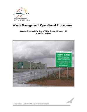 Waste Management Operational Procedures - Broken Hill City Council - brokenhill nsw gov