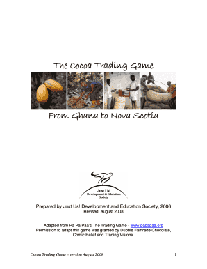 Statutory declaration ghana - The Cocoa bTradingb Game From Ghana to Nova Scotia - judes - judesfairtrade