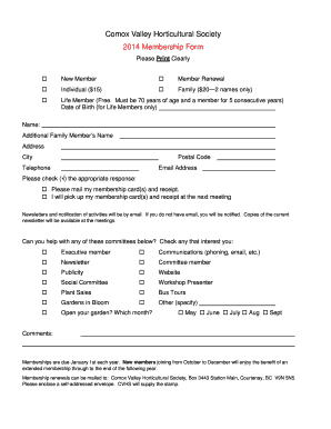 How to evict a family member in iowa - 2014 membership form 1 - bcomoxvalleyhortsocietybbcab