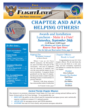 September 2015 chapter and afa helping others - centralflorida afaflorida