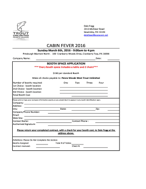 Cabin Fever Vendor Application 2016 - Penn039s Woods West - pwwtu