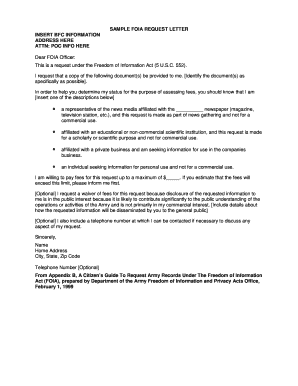 SAMPLE FOIA bREQUESTb LETTER INSERT BFC INFORMATION bb - biometrics dod