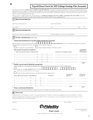 Savings account spreadsheet - Payroll Direct Form for 529 College Savings Plan Accounts