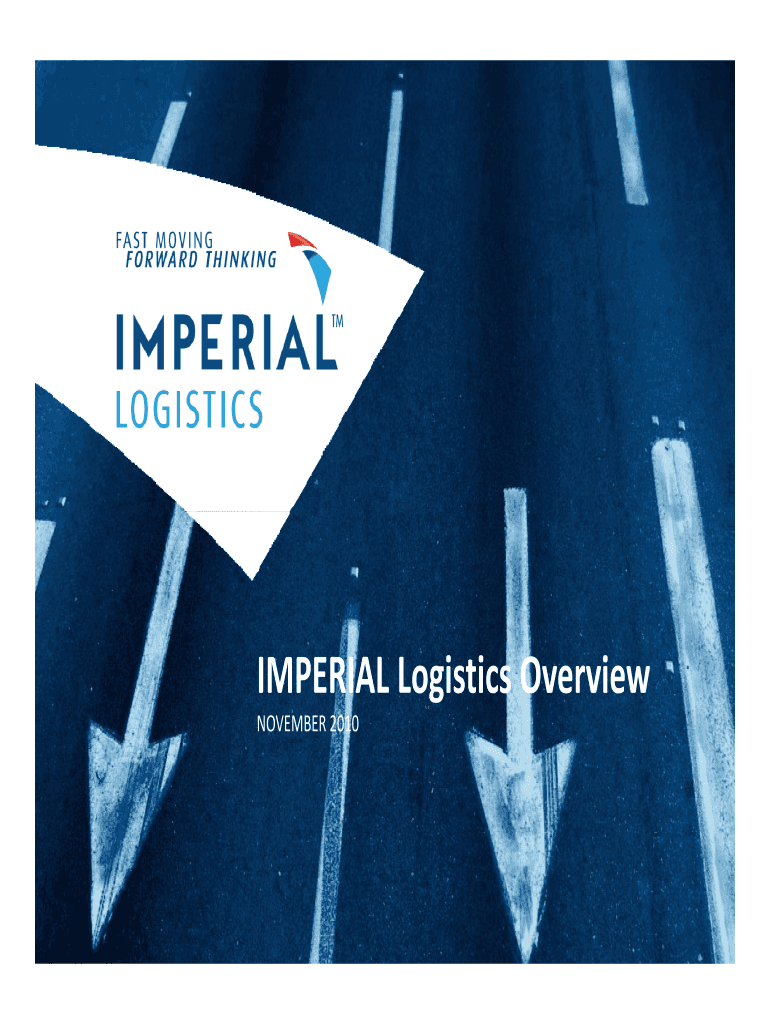 Fillable Online IMPERIAL Logistics Overview Fax Email Print pdfFiller