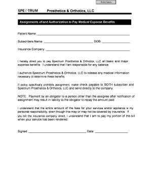 Fillable insurance assignment of benefits form - Edit Online & Download Recommendation Letter ...