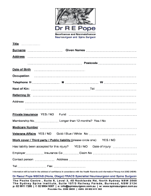New Patient Registration Form