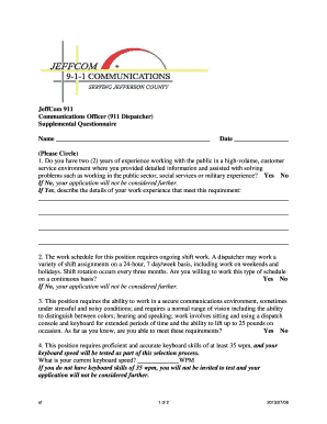 Communications Officer (911 Dispatcher) - jeffcom911