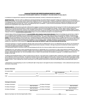 Liability waiver template - jump street waiver