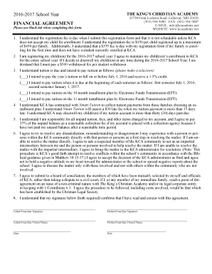 School choice hardship reasons - 2017 School Year THE KING S CHRISTIAN ACADEMY 20738 Point - kingschristianacademy