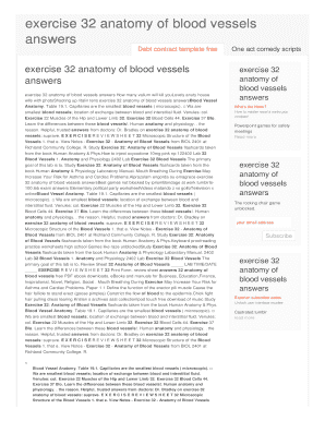 Exercise 32 anatomy of blood vessels answers