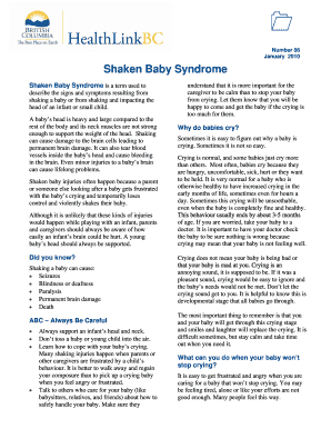 Fillable Online Shaken Baby Syndrome is a term used to Fax Email Print ...