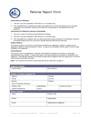 Referee Report Form - dhcsactgovau - dhcs act gov