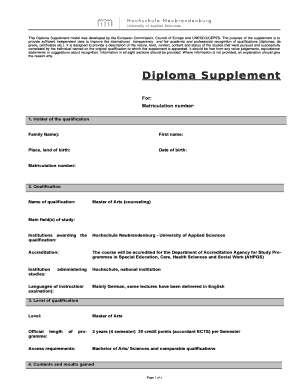 This Diploma Supplement model was developed by the European Commission, Council of Europe and UNESCOCEPES - hs-nb