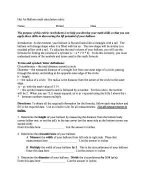 Mortgage spreadsheet canada - Hot Air Balloon math calculation rubric - English FCS