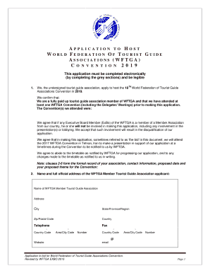 Bid Document 2019 - World Federation of Tourist Guide Associations - wftga