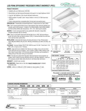 Fillable Online LED PEAK EFFICIENCY RECESSED DIRECT/INDIRECT (PEC ...