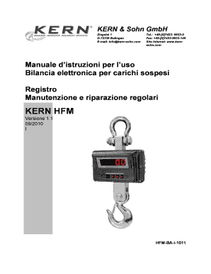 Fillable online kern hfm geasscom fax email print pdffiller Bilance per carichi sospesi