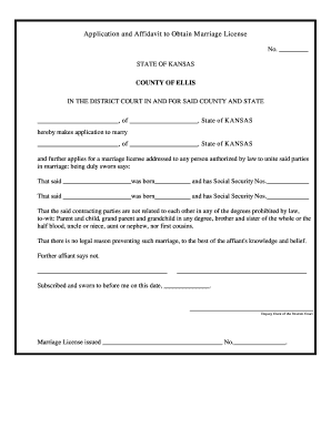 Missouri marriage license example - marriage license affidavit