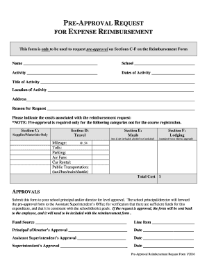 Expense request form - Pre-approval request for expense reimbursement - Dartmouth Public ... - dartmouthps schoolfusion