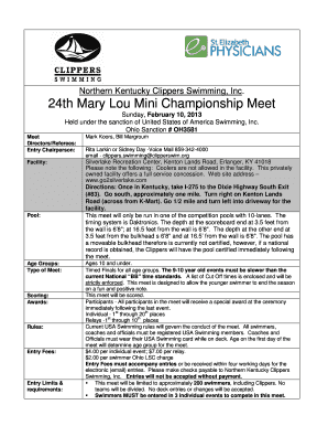 Hawaiian airlines medical waiver form - Clippers Mary Lou Mini Meet - swimcincinnatiorg