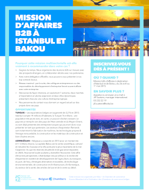 Mission d'affaires b2b istanbul et bakou - Chambres de Commerce ... - chambresbelges