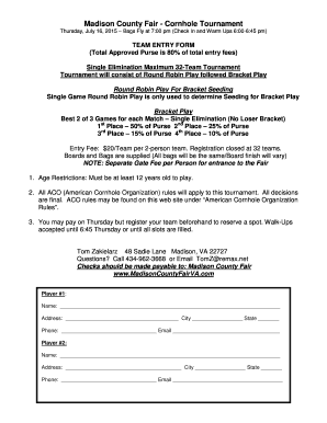 4 team round robin - MCF-2015-Cornhole Entry Form