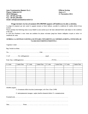 Bids Form Asta n 3 - bnumismaticaranieribbitb