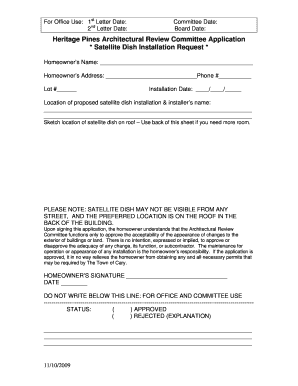 Heritage Pines Architectural Review Committee Application