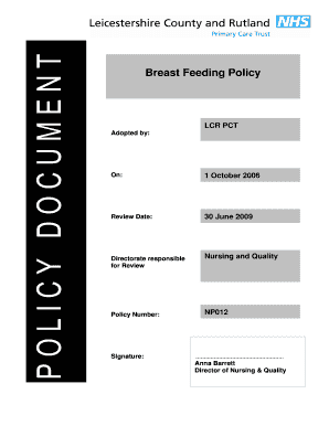 Meeting of the Breast Feeding Policy Group - lcr nhs