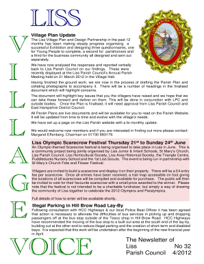 LISS V Village Plan Update - Liss Parish Council - lissparishcouncil gov