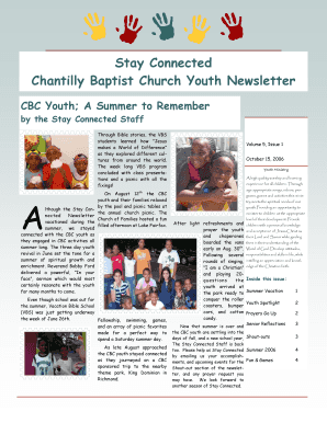 Stay Connected Chantilly Baptist Church Youth Newsletter - chantillybaptist