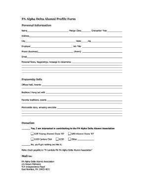 Alumni Information Form - Pi Lam Temple Alumni - pilamtemple