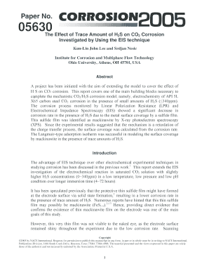 05630 - The Effect of Trace Amount of H2S on CO2 Corrosion Investigated by Using the EIS technique - corrosioncenter ohiou