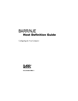 BARRNJE Host Definition Guide