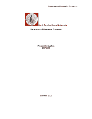 Process evaluation questions - Program Evaluation - Counselor Education Program, North Carolina ...