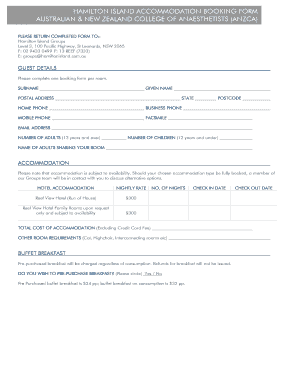 Html form format - HAMILTON ISLAND ACCOMMODATION BOOKING FORM AUSTRALIAN - acecc org