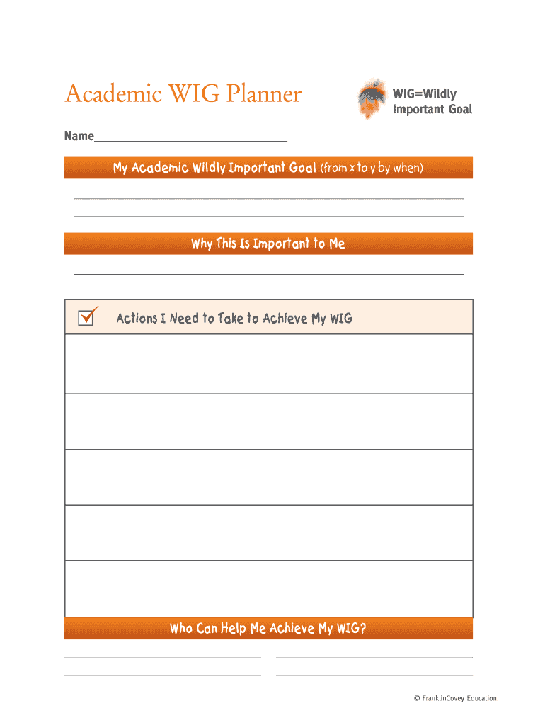 wildly important goals template pdf Preview on Page 1.