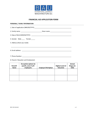 bau application form pdf