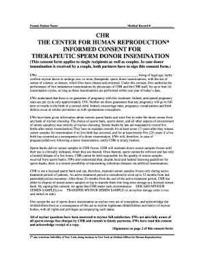 Informed Consent for Therapeutic Sperm Donor Insemination